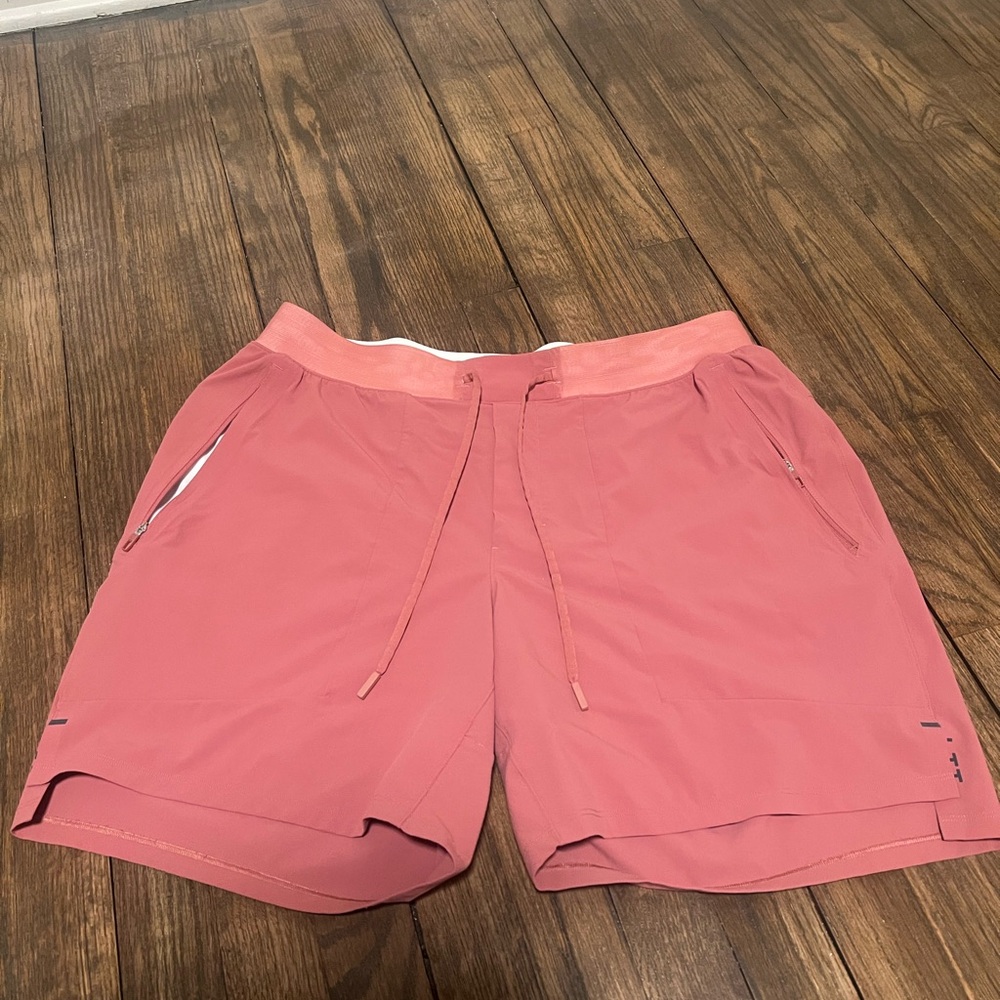 Lululemon Licensed to Train Shorts - Coral - Mens XL